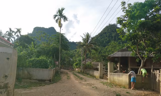 Một góc bản Phống. Ảnh: Hoàng Lam.