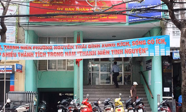 UBND phường Nguyễn Thái Bình, quận 1, TPHCM.
