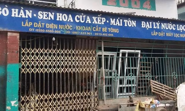 Nhà ông Đ, nơi xảy ra sự việc