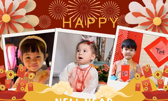 Pamiuoi và Suchin xúng xính áo dài đón Tết, ai thấy cũng cưng chỉ muốn lì xì ngay