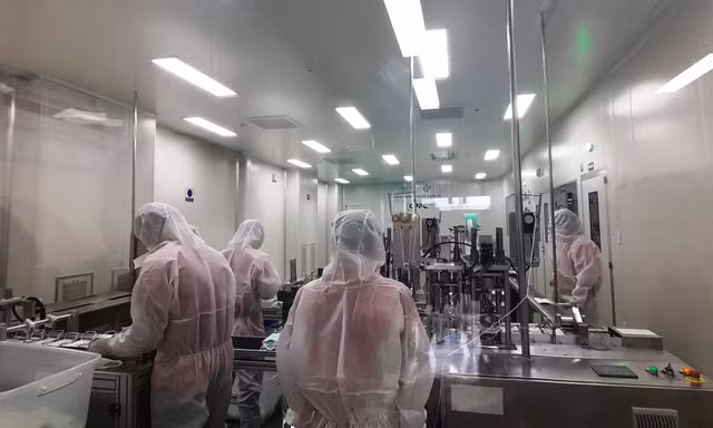 Dự kiến, Nhà máy sản xuất khẩu trang y tế đạt 1,2 triệu chiếc mỗi tháng. Ảnh: Trương Định