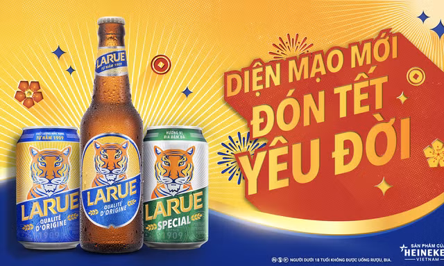 ‘Bia Yêu Đời’ Larue khoác lên mình diện mạo mới nhân dịp Tết Quý Mão 