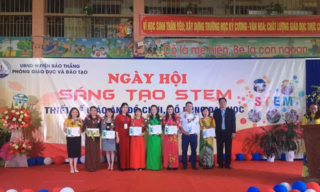 Tưng bừng ngày hội Stem tại huyện vùng cao Bảo Thắng