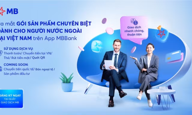 MB ra mắt dịch vụ dành cho người nước ngoài trên App MBBank