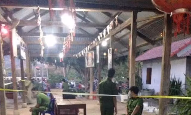 Công an Bình Thuận đang tiến hành khám nghiệm hiện trường