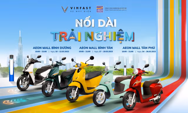 Cuối tuần 'đi mall', săn voucher mua xe máy điện VinFast 