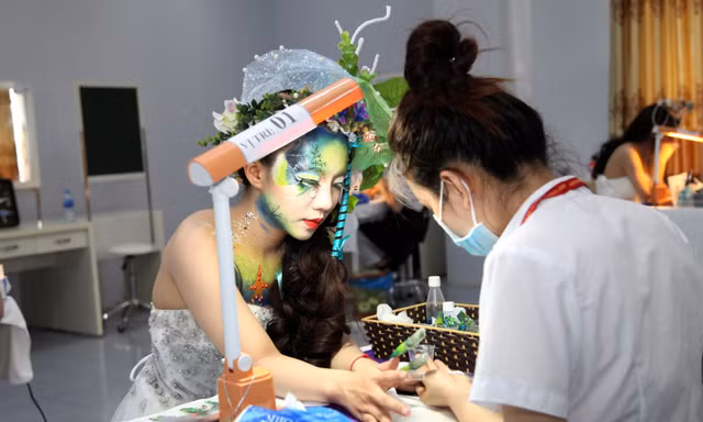 Các thi sinh dự thi Kỹ năng nghề quốc gia. Ảnh minh họa.