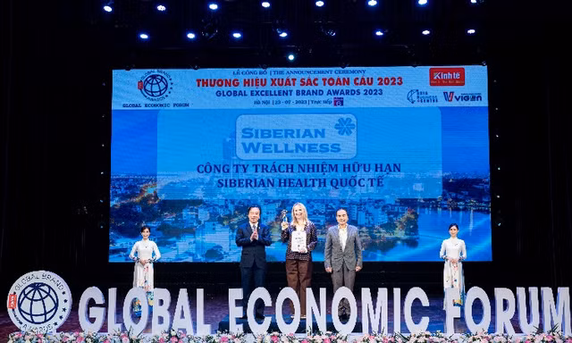 Siberian Wellness lập hat-trick tại lễ vinh danh 'Thương hiệu xuất sắc Toàn cầu 2023'
