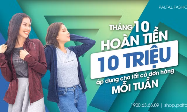 PALTAL hoàn đến 40 triệu khi mua áo khoác chống nắng, nội y kháng khuẩn