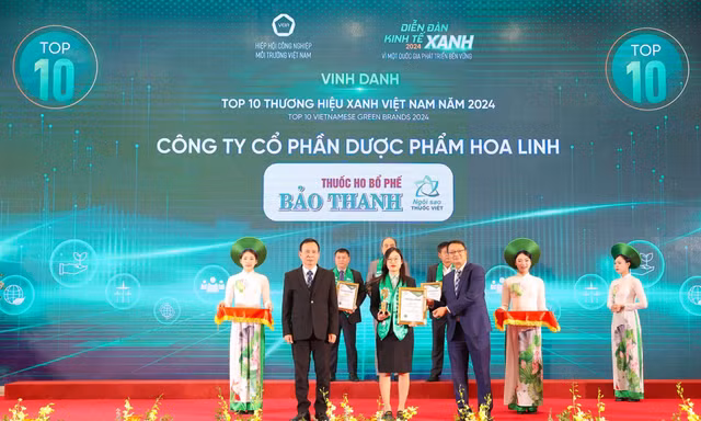 Bảo Thanh được vinh danh top 10 thương hiệu xanh Việt Nam năm 2024