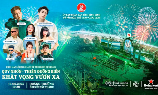 Dàn nghệ sĩ nổi tiếng quy tụ về phố biển Quy Nhơn ‘tiếp lửa’ lễ hội du lịch hè 2025