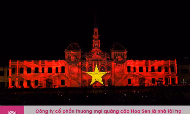 Hoa Sen đồng hành Vietsoftpro tạo nên bữa tiệc 3D Mapping đặc sắc tại TP.HCM