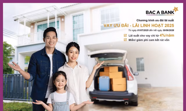 Bac A Bank: Lãi vay chỉ từ 4,0%/năm với chương trình 'vay ưu đãi - lãi linh hoạt 2025'