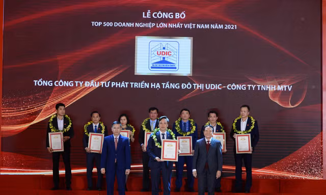 Udic được xếp hạng top 500 doanh nghiệp lớn nhất Việt Nam năm 2021 