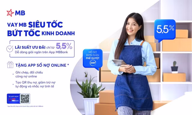 MB trợ lực khách hàng, tăng tốc kinh doanh cuối năm với gói vay chỉ từ 5,5%/năm