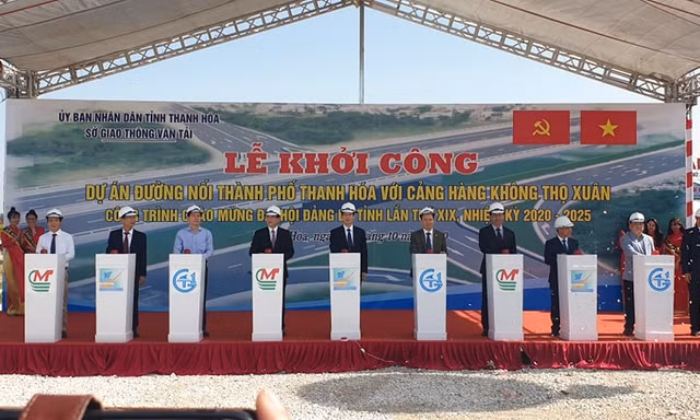 Khởi công dự án đường nối TP Thanh Hóa với Cảng Hàng không Thọ Xuân