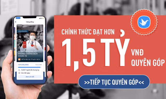 Người dùng VinID ủng hộ phòng, chống COVID-19 hơn 1,5 tỷ đồng sau 1 tuần quyên góp