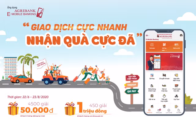 'Giao dịch cực nhanh – Nhận quà cực đã' cùng ứng dụng Agribank E-Mobile Banking