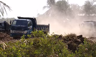 Cảnh báo tình trạng ồ ạt khai thác đất mặt ruộng