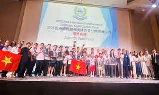 Học sinh Việt Nam thắng lớn với 22 huy chương, giải thưởng tại Cuộc thi Toán học Châu Á năm 2025