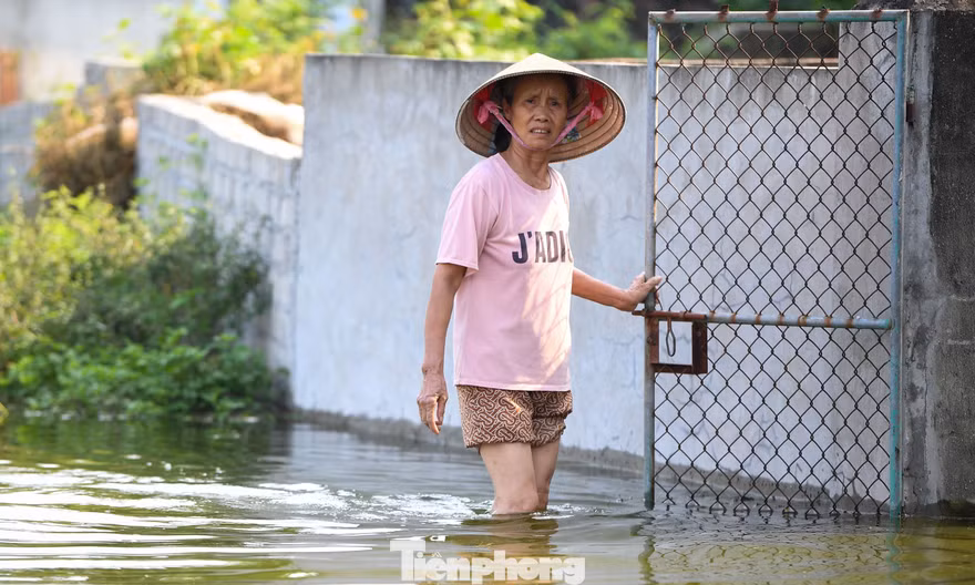 Sau 5 ngày, ‘rốn lũ’ Hà Nội vẫn mênh mông nước