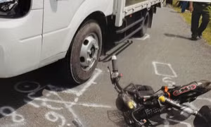 Hiện trường vụ tai nạn giao thông làm nữ sinh tử vong.