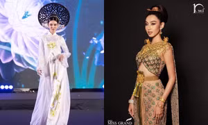 Phát hiện điểm trùng hợp giữa 2 lần Hoa hậu Thùy Tiên trình diễn thời trang trên đất Thái