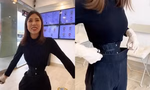 Cô gái Việt gây 'sốc' với vòng eo 46 cm bé như sắp gãy, Ngọc Trinh cũng phải cúi gập người
