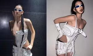 Hoa hậu Lương Thùy Linh phá cách, diện đồ cực bạo đụng hàng Ngọc Trinh