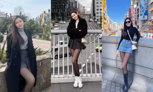 Suốt chuyến du lịch Nhật Bản, Hoa hậu Đỗ Thị Hà chỉ mặc một style nhưng vẫn đẹp