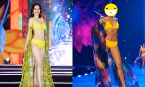 Học hỏi "Hoa hậu quốc dân" trong màn trình diễn bikini nhưng Nam Em lại không thành công