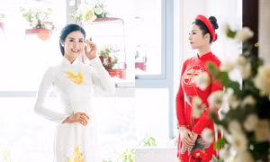 Áo dài cưới tự tay thiết kế của 'Hoa hậu đảm toàn năng nhất Vbiz' độc lạ mức nào mà netizen xôn xao?