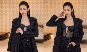 Hoa hậu Thùy Tiên bất ngờ đổi phong cách, hóa nữ 'tổng tài' quyền lực mà cực quyến rũ 