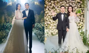 Á hậu Phương Anh có hành động tinh tế giống Hoa hậu Đỗ Mỹ Linh trong ngày cưới