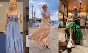Rosé dạo này đích thị là "nữ thần váy maxi", phối đồ cao tay lại còn chỉnh sửa cực khéo