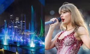 Hàng ngàn Swifties đổ xô đi xem biểu diễn nhạc nước của Taylor Swift giá 0 đồng