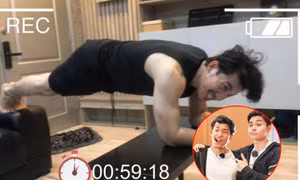 Running Man Việt Nam: Liên Bỉnh Phát vừa tập plank trên không vừa hát hit của Jun Phạm 