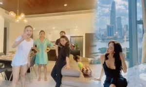 Minh Hằng làm video “bắt trend”, vô tình để lộ căn hộ mới sang chảnh có view "triệu đô"