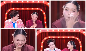 Phạm Thoại hóa "tiểu thư an tĩnh" khi gặp Quang Hùng MasterD trong buổi livestream