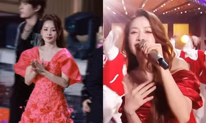 Chi Pu kiều diễm, song ca cùng Huỳnh Hiểu Minh tại Đêm hội cuối năm đài Hồ Nam