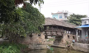 Nguyên trạng Cầu Ngói chợ Thượng trong hồ sơ di tích. ảnh: Hoàng Long 