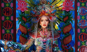 Đặng Thanh Ngân mang nghệ thuật tranh kính Nam Bộ đến Miss Supranational 2023