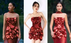 Thanh Thủy khác biệt khi mặc cùng thiết kế với H’Hen Niê và Miss Cosmo 2024