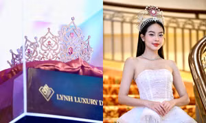 Cận cảnh vương miện và hoa đăng quang dành cho tân Hoa hậu Việt Nam 2024