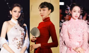 Dàn Hoa hậu chọn áo dài đi dự sự kiện: Thanh Thủy hóa công chúa mùa Xuân