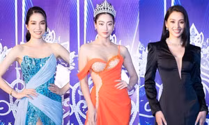 Hoa hậu Tiểu Vy gây bất ngờ với váy đen trên thảm đỏ công bố vòng Chung kết Miss World Vietnam 2022