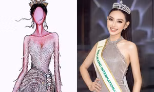 Váy dạ hội Bán kết Miss Grand International của Thùy Tiên được lấy cảm hứng từ dải ngân hà