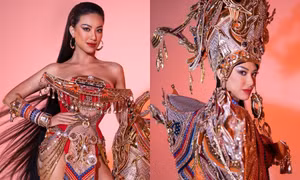 Trang phục dân tộc của Kim Duyên tại Miss Supranational 2022: Nặng 30 kg, mang nhiều ý nghĩa