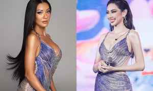 Hoa hậu Thùy Tiên mặc lại thiết kế "nàng tiên cá" của Á hậu Kim Duyên tại Miss Universe