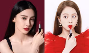 Jisoo BLACKPINK và Angelababy lại bị đưa ra so sánh khi cùng quảng cáo dòng son kinh điển